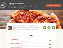 Tablet Screenshot of odysseypizzagrill.com